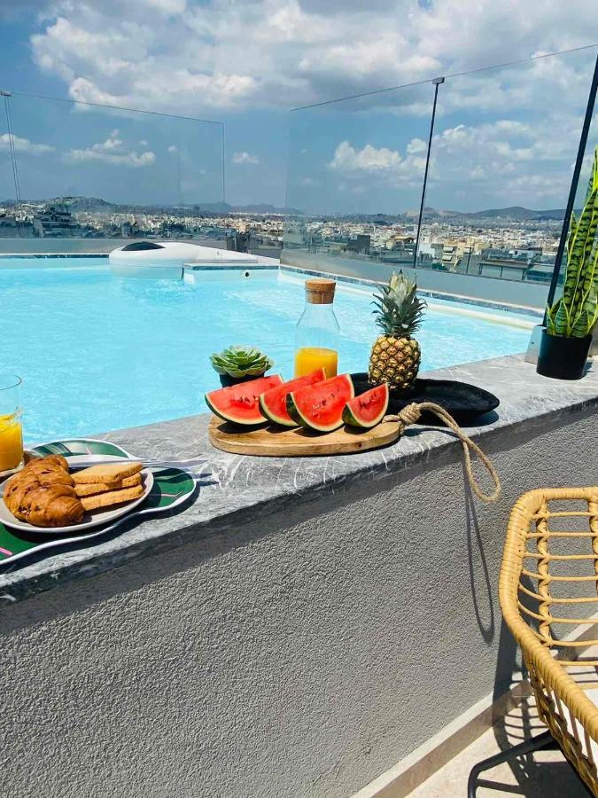 New 2Bd Aprt With Shared Rooftop Pool E2 Athens Luaran gambar