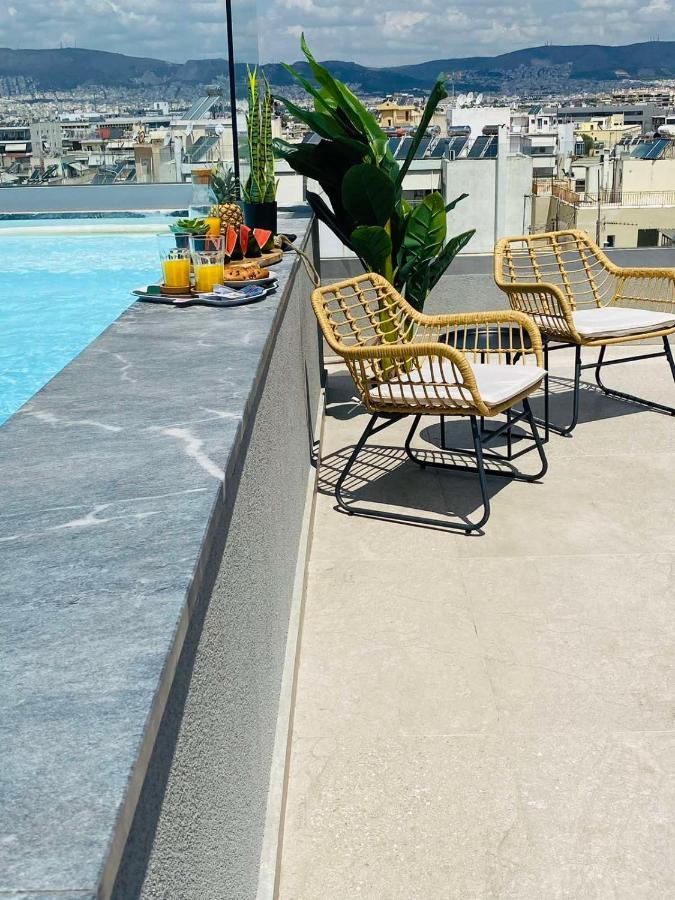 New 2Bd Aprt With Shared Rooftop Pool E2 Athens Luaran gambar